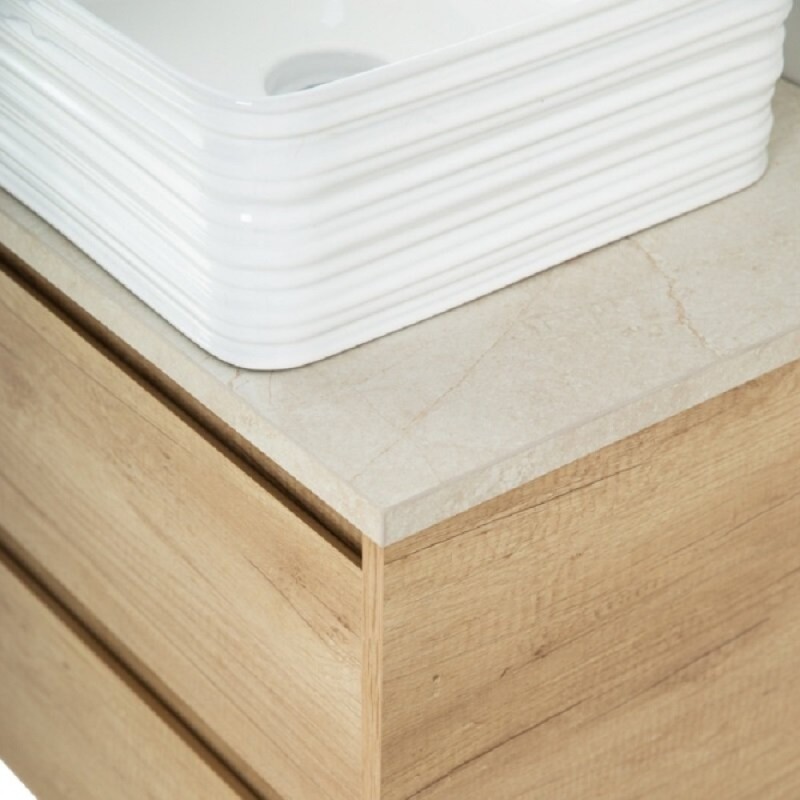 Столешница BelBagno 90 см, керамогранит, цвет Marmo Crema Opaco, KEP-90-MCO-W0