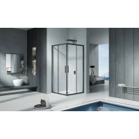 Душевое ограждение Good Door Cofe CR-90-C-B , 90 х 90 х 190 см, стекло прозрачное, профиль черный, КФ00006