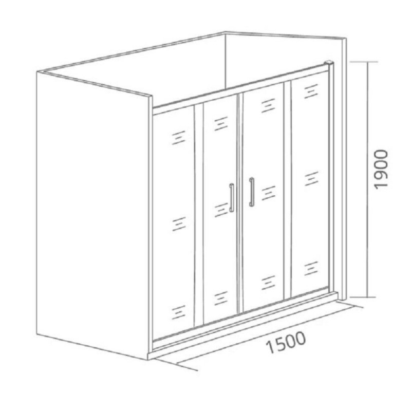 Душевая дверь Good Door Cofe WTW-TD-150-C-CH, КФ00032, 150 см, стекло прозрачное, профиль хром