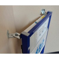 Комплект креплений для инсталляции Aquatek KKI-0000033, 75 - 105 мм, угловой монтаж, металл, серый