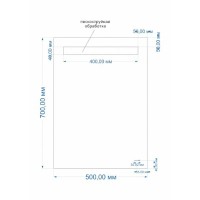 Зеркало Cersanit Base LU-LED010*50-B-OS, с Led-подсветкой, 50 х 70 см