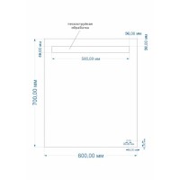 Зеркало Cersanit Base LU-LED010*60-B-OS, с Led-подсветкой, 60 х 70 см