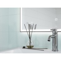 Зеркало Cersanit Design LU-LED011*80-d-Os, c LED-подсветкой и часами, 80 х 70 см, рамка металл черная