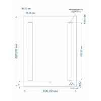 Зеркало Cersanit Base LU-LED020*60-B-OS, с Led-подсветкой, 60 х 80 см