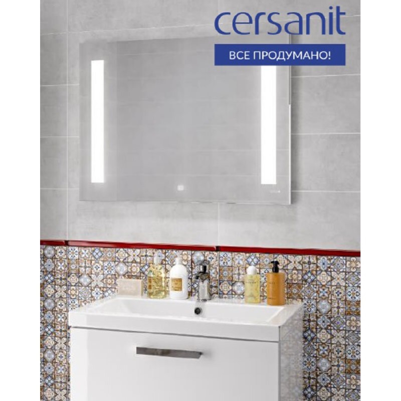 Зеркало Cersanit Base LU-LED020*80-B-OS, с Led-подсветкой, 80 х 60 см