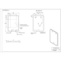 Зеркало Cersanit 051 Design pro KN-LU-LED051*55-p-Os, 55 x 80 см, LED-подсветка, bluetooth, диммер, с антизапотеванием