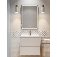 Зеркало Cersanit 051 Design pro KN-LU-LED051*55-p-Os, 55 x 80 см, LED-подсветка, bluetooth, диммер, с антизапотеванием