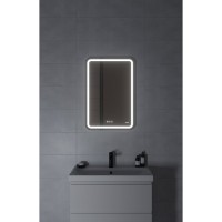 Зеркало Cersanit 051 Design pro KN-LU-LED051*55-p-Os, 55 x 80 см, LED-подсветка, bluetooth, диммер, с антизапотеванием