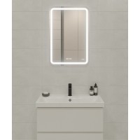 Зеркало Cersanit 051 Design pro KN-LU-LED051*55-p-Os, 55 x 80 см, LED-подсветка, bluetooth, диммер, с антизапотеванием