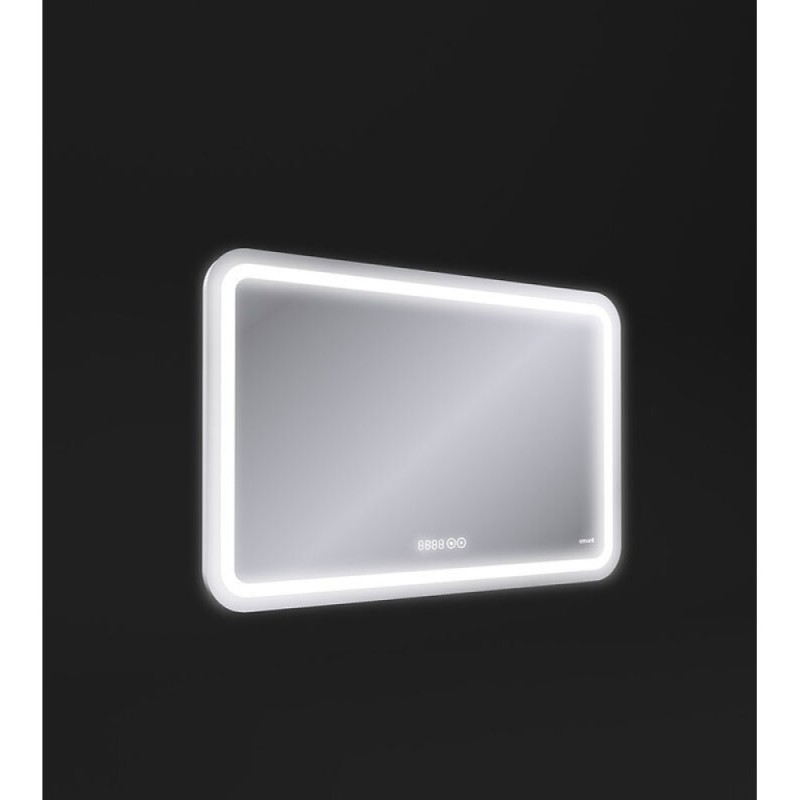 Зеркало Cersanit Design Pro LU-LED051*80-P-OS, с LED-подсветкой, bluetooth, антизапотеванием, 80 х 55 см