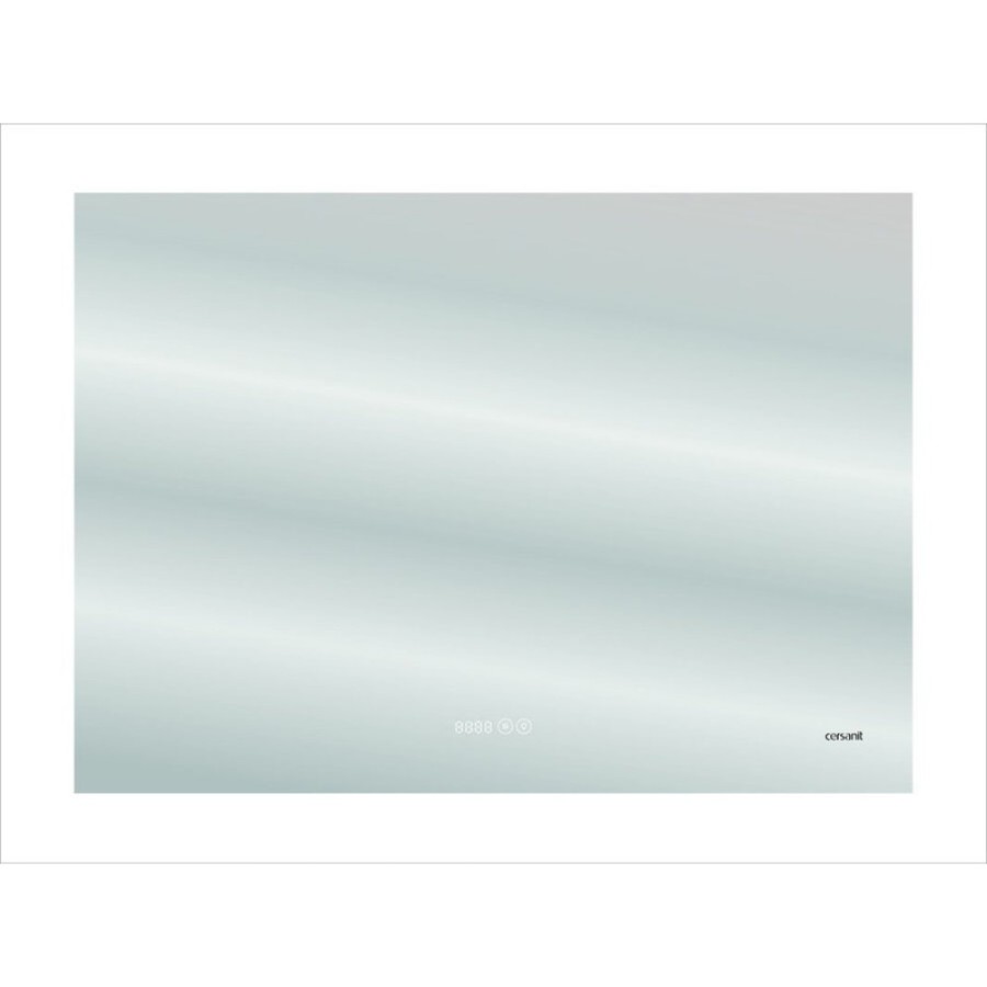 Зеркало Cersanit Design Pro LU-LED060*80-P-OS, с LED-подсветкой, часами и антизапотеванием, 80 х 60 см
