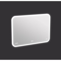 Зеркало Cersanit Design Pro LU-LED070*80-P-OS, LED-подсветка, bluetooth, часы, с антизапотеванием, 80 х 60 см