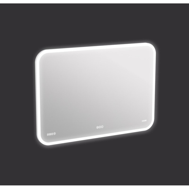 Зеркало Cersanit Design Pro LU-LED070*80-P-OS, LED-подсветка, bluetooth, часы, с антизапотеванием, 80 х 60 см