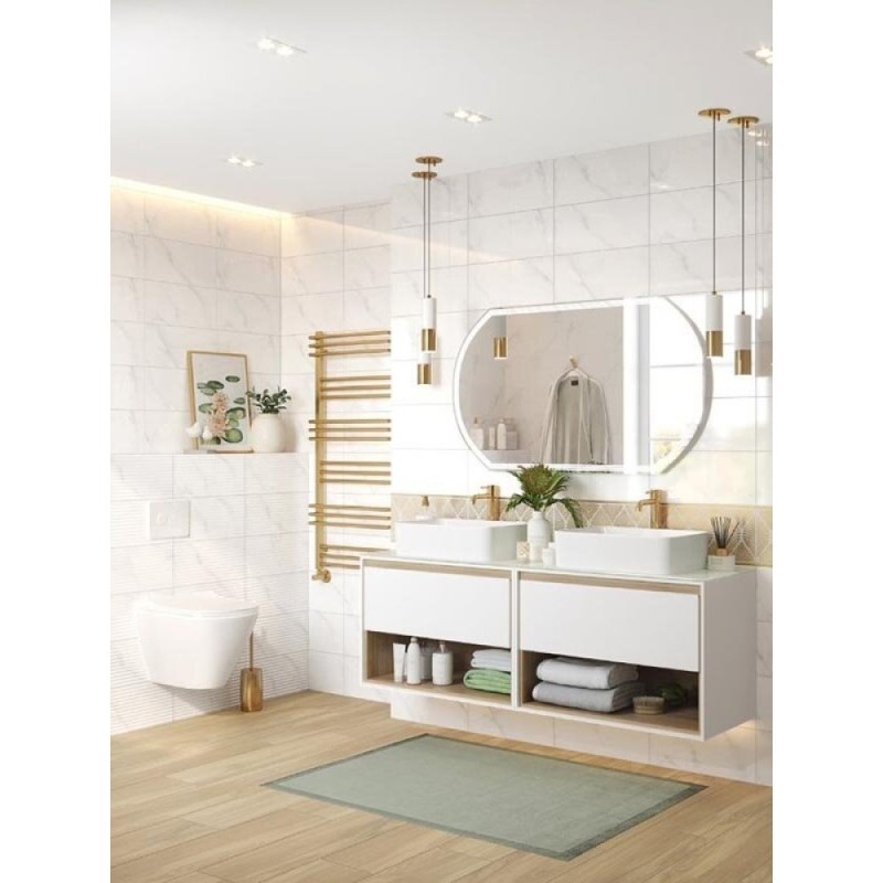 Зеркало Cersanit Design Pro KN-LU-LED090*100-d-Os, с подсветкой, с антизапотеванием, 100 х 60 см