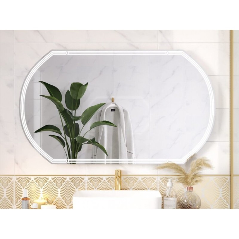 Зеркало Cersanit LED 090 design 120 x 70 см, с подсветкой, с антизапотеванием, LU-LED090*120-d-Os, 62986
