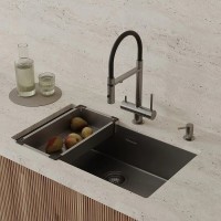 Коландер Iddis Kitchen Line KOL23GMi59, PVD-покрытие, нержавеющая сталь, графит