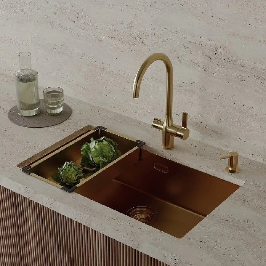 Коландер Iddis Kitchen Line KOL23MGi59, PVD-покрытие, нержавеющая сталь, золото матовое