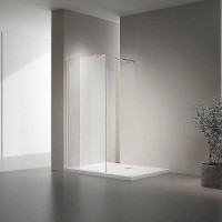 Душевая перегородка Veconi Korato KR72-90-01-C8, 90 см, свободный вход, стекло прозрачное, профиль хром