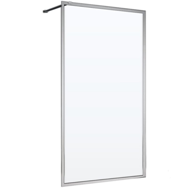 Душевая перегородка Veconi Korato KR81-90-01-C8, 90 см, свободный вход, Easy Clean, стекло прозрачное, профиль хром