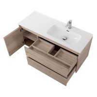Тумба под раковину BelBagno Kraft-1000-2C-1A-SO-RGB-R, 100 см, подвесная, Rovere Galifax Bianco, правая