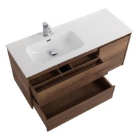 Тумба под раковину BelBagno Kraft-1000-2C-1A-SO-RT-L, 100 см, подвесная, Rovere Tabacco, левая