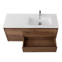Тумба под раковину BelBagno Kraft-1000-2C-1A-SO-RT-R, 100 см, подвесная, Rovere Tabacco, правая