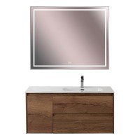Тумба под раковину BelBagno Kraft-1000-2C-1A-SO-RT-R, 100 см, подвесная, Rovere Tabacco, правая