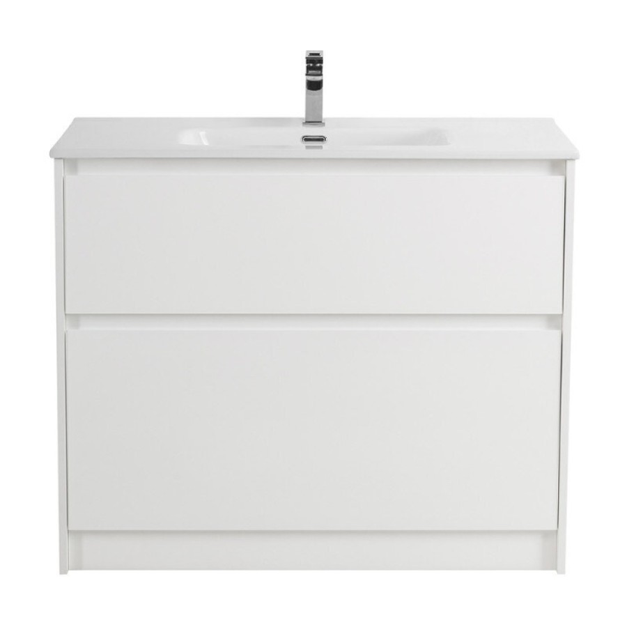 Тумба под раковину BelBagno Kraft 100 KRAFT-1000-2C-PIA-BO, напольная, цвет Bianco Opaco