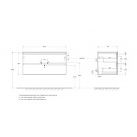 Тумба под раковину BelBagno KRAFT-1000-2C-SO-GSO, 100 см, подвесная, цвет темно-серый матовый