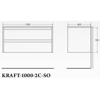 Тумба под раковину BelBagno Kraft KRAFT-1000-2C-SO-PB, подвесная
