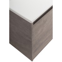 Тумба под раковину BelBagno Kraft-1200-2C-1A-SO-CG-L, 120 см, подвесная, Cemento Grigio, левая