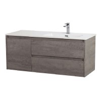 Тумба под раковину BelBagno Kraft-1200-2C-1A-SO-CG-R, 120 см, подвесная, Cemento Grigio, правая