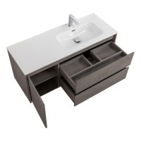 Тумба под раковину BelBagno Kraft-1200-2C-1A-SO-CG-R, 120 см, подвесная, Cemento Grigio, правая