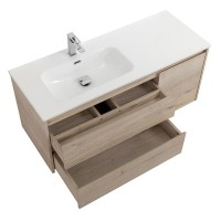 Тумба под раковину BelBagno Kraft-1200-2C-1A-SO-RGB-L, 120 см, подвесная, Rovere Galifax Bianco, левая