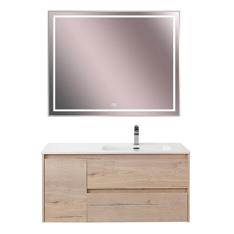 Тумба под раковину BelBagno Kraft-1200-2C-1A-SO-RGB-R, 120 см, подвесная, Rovere Galifax Bianco, правая