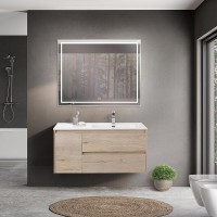 Тумба под раковину BelBagno Kraft-1200-2C-1A-SO-RGB-R, 120 см, подвесная, Rovere Galifax Bianco, правая