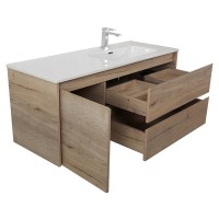 Тумба под раковину BelBagno Kraft-1200-2C-1A-SO-RGB-R, 120 см, подвесная, Rovere Galifax Bianco, правая