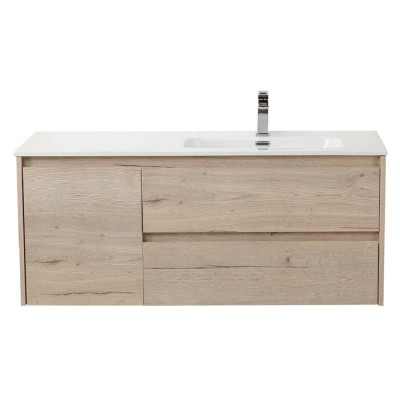 Тумба под раковину BelBagno Kraft-1200-2C-1A-SO-RGB-R, 120 см, подвесная, Rovere Galifax Bianco, правая