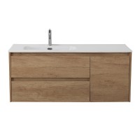 Тумба под раковину BelBagno Kraft KRAFT-1200-2C-1A-SO-RNN-L/KRAFT-1200-2C-1A-SO-RNN-R, 120 см, подвесная, левая/правая, цвет Rovere Nebrasca Nature