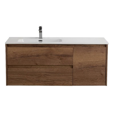 Тумба под раковину BelBagno Kraft-1200-2C-1A-SO-RT-L, 120 см, подвесная, Rovere Tabacco, левая