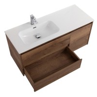 Тумба под раковину BelBagno Kraft-1200-2C-1A-SO-RT-L, 120 см, подвесная, Rovere Tabacco, левая