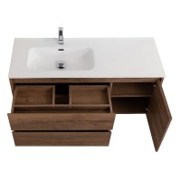 Тумба под раковину BelBagno Kraft-1200-2C-1A-SO-RT-L, 120 см, подвесная, Rovere Tabacco, левая