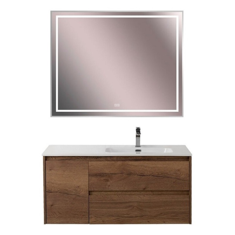 Тумба под раковину BelBagno Kraft-1200-2C-1A-SO-RT-R, 120 см, подвесная, Rovere Tabacco, правая