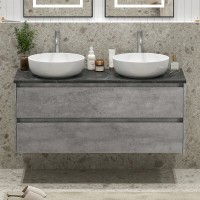 Тумба под раковину BelBagno Kraft-1200-2C-SO-2-CG, 120 см, подвесная, Cemento Grigio