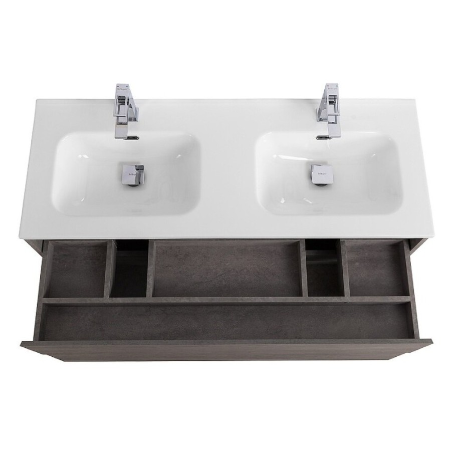 Тумба под раковину BelBagno Kraft-1200-2C-SO-2-CG, 120 см, подвесная, Cemento Grigio