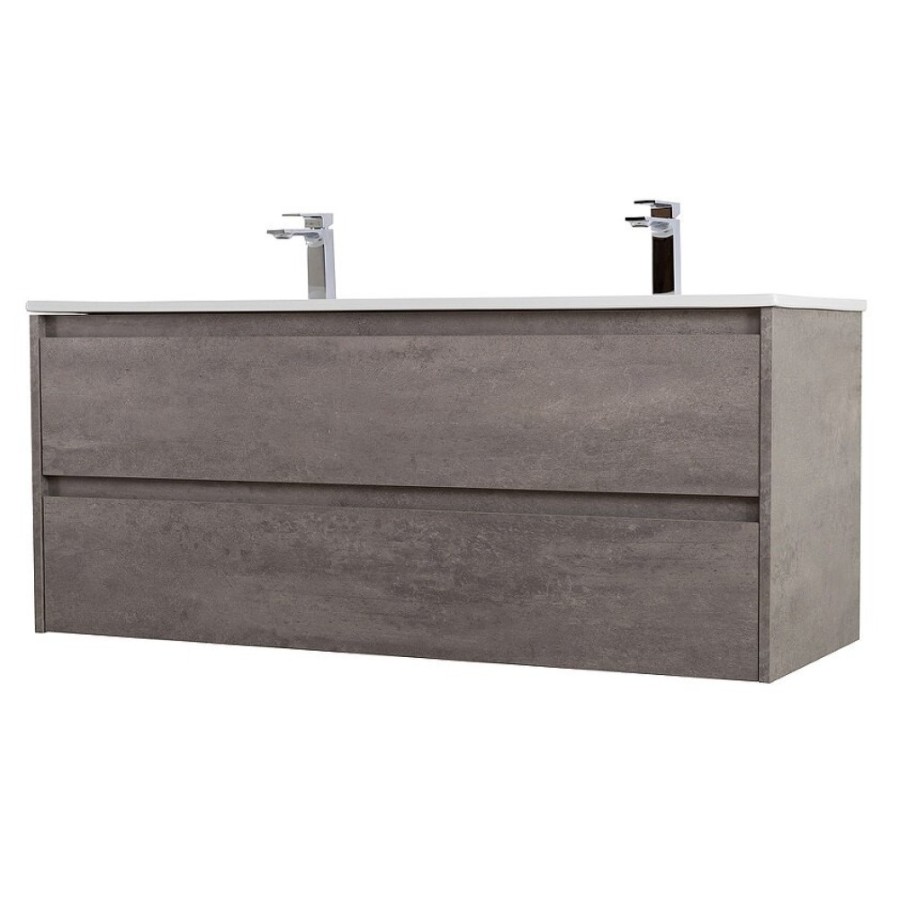 Тумба под раковину BelBagno Kraft-1200-2C-SO-2-CG, 120 см, подвесная, Cemento Grigio