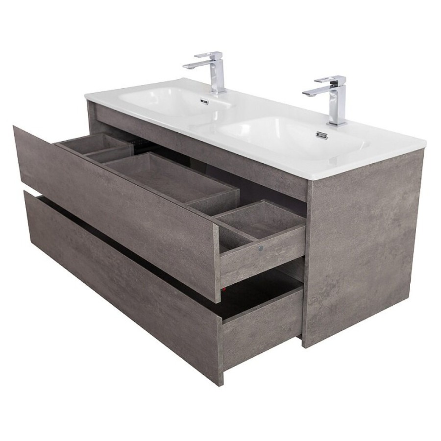 Тумба под раковину BelBagno Kraft-1200-2C-SO-2-CG, 120 см, подвесная, Cemento Grigio