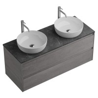 Тумба под раковину BelBagno Kraft-1200-2C-SO-2-CG, 120 см, подвесная, Cemento Grigio