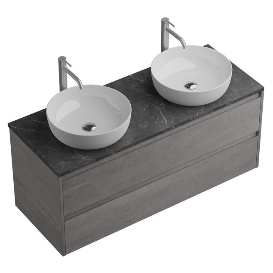 Тумба под раковину BelBagno Kraft-1200-2C-SO-2-CG, 120 см, подвесная, Cemento Grigio