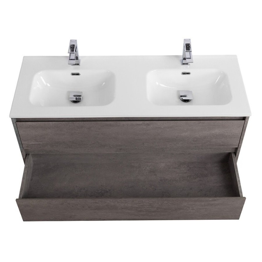 Тумба под раковину BelBagno Kraft-1200-2C-SO-2-CG, 120 см, подвесная, Cemento Grigio